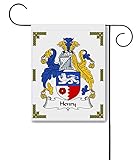 Henry Coat of Arms/Henry Family Crest 11 X 15 Garden Flag – Made in the U.S.A.
