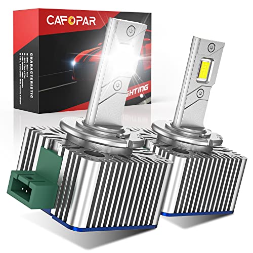 Cafopar D3S D3R Led Headlight Bulbs, 20,000Lm 500% Brightness 6000K White, Plug And Play To Original Hid Ballast Led Conversion Kits, Xenon Replacement Conversion Kit #TOP5