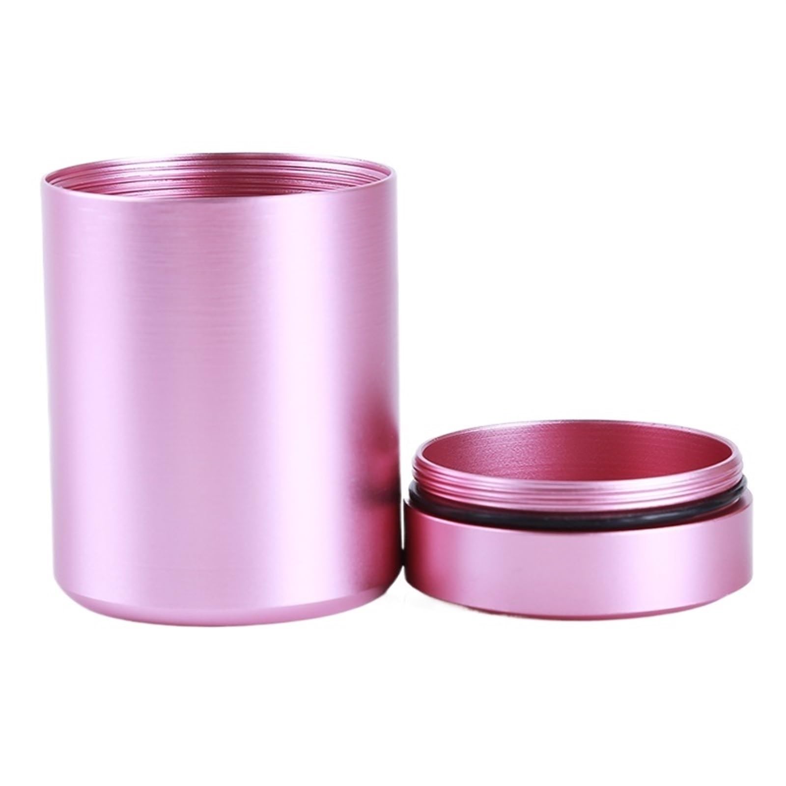 AYWTIUN tea storage jars Metal Airtight Container Aluminum Herb Stash Sealed Can Tea Jar Storage Boxes(Pink)
