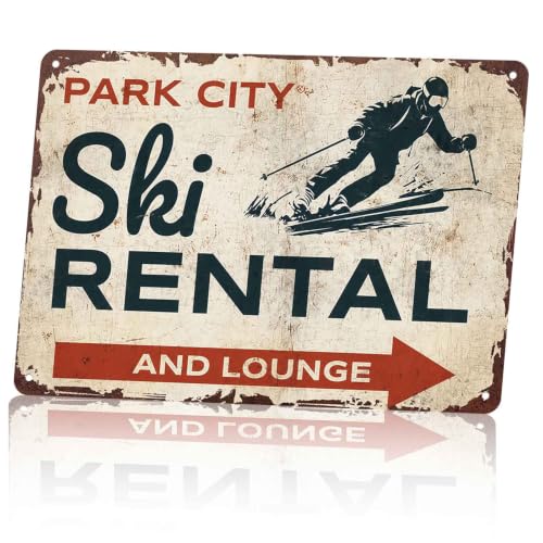 Park City Ski Rental Metal Sign 8x12 Aluminum Wall Decor