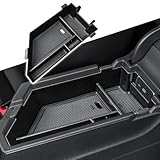 X-TKER Center Console Insert Tray Compatible with Volkswagen Jetta 2020 2021 2022 2023 2024 2025 2026 Accessories, Armrest Box Organizer Storage Tray for 2020-2026 Jetta S/SE/SEL/Sport/GLI, Black