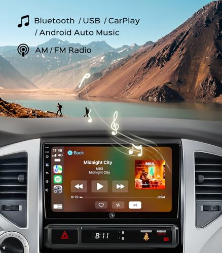Image of 11.5 inch Car Radio Stereo for Toyota Tacoma 2005-2015, 5GHz Wi-Fi6 4+64G Touchscreen Head Unit Bluetooth 5.4 with Android 13 /CarPlay /Android Auto /GPS Navigation /FM /RDS Radio /HD Backup Camera