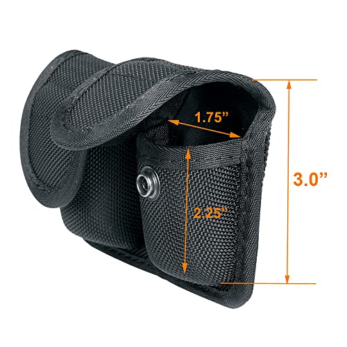 TAFTACFR Double Speed Loader Pouch - Tactical Nylon Speedloader Case Fits: Holds Two Speedloaders .38 /.357 (1680D Nylon)