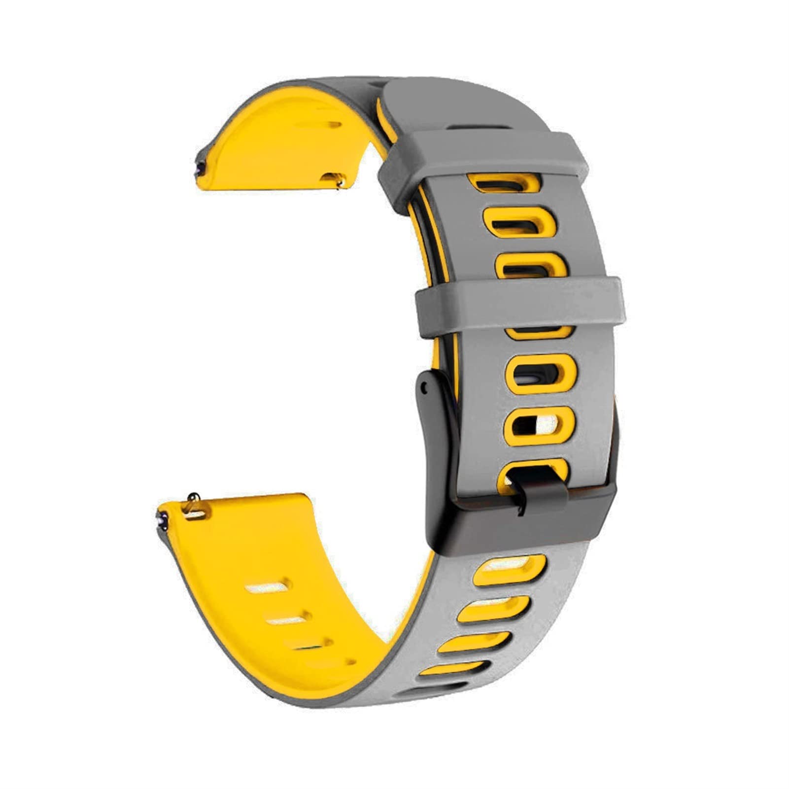 Bracelet de montre 22mm en silicone pour Honor Magic Watch 2 et Huawei GT3 en noir