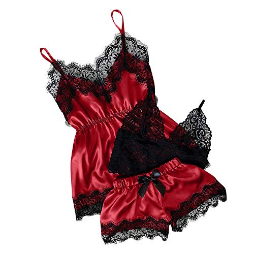 Pyjama satin col en V pour vos soirées romantiques et nuits douces
