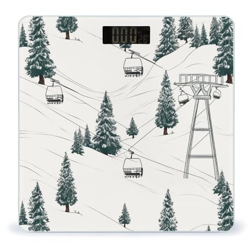 Báscula digital de baño con vidrio templado 400 lb miniatura 1
