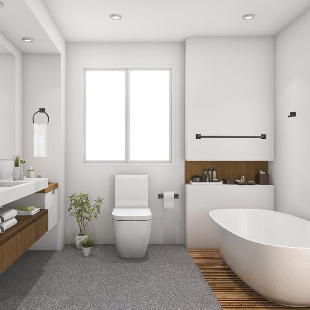 Kit ferramenta per bagno in bronzo lucidato a olio 4 pezzi, cromato