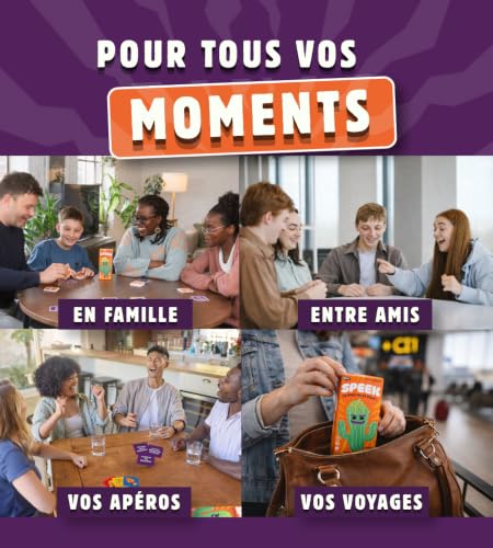 Tailemi SPEEK – Jeu d’Ambiance Rapide et Drôle - Jeu de Société Famille & Amis - 2 à 6 Joueurs - 10 Minutes 11 Ans Garçons et Filles - Jeu de Voyage et de Poche idéal – vue 7
