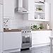CIARRA Wall Mount Range Hood 30 inch 760m3/h Ducted Convertible Ductless Range Hood Vent in Stainless Steel CAS75308