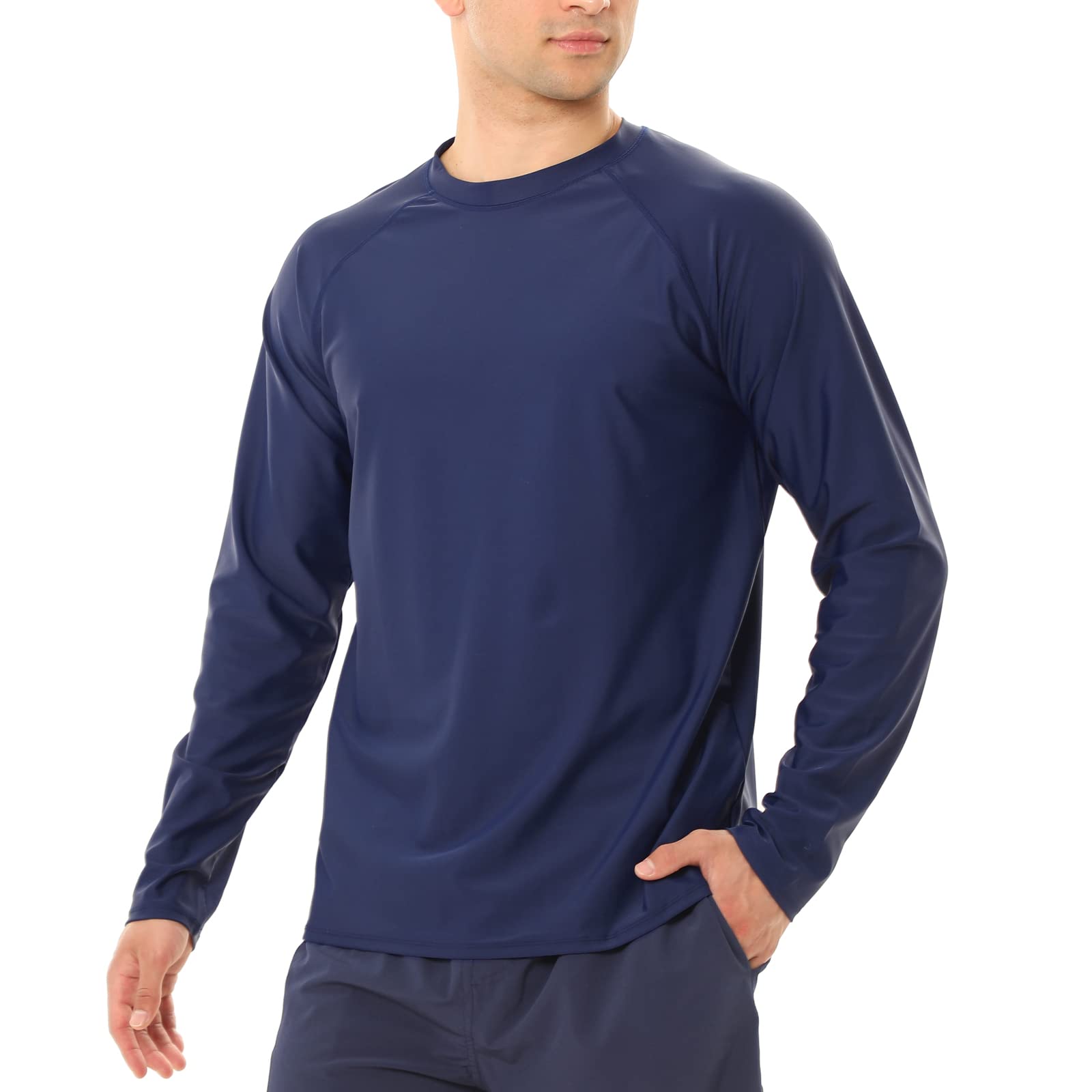 MASOCIO Camiseta Proteccion Solar Hombre Manga Larga UPF 50＋Anti UV Secado Rápido Transpirable para Surf Natacion Running