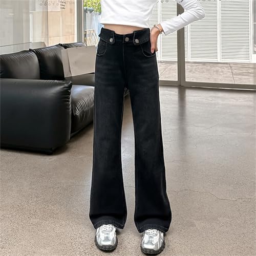 Stylish Bell Bottom Jeans for Teen Girls High Waist Stretchy Slim Fit Denim Pants Kids Y2k Streetwear Clothes Trousers3