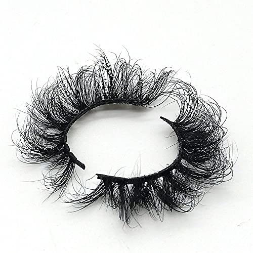 3D Mink Eyelashes Long Type 100% Siberian Mink Fur False Eyelashes Natural Layered Effect Hand Made Strips Eyelashes Reusable Make Up Real Fake Eyelashes 1 Pair (3D510)
