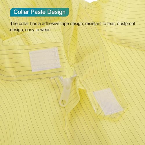 Image of MECCANIXITY ESD Lab Coat Anti Static Clothing Science One Piece Cloth Elastic with Hat Hood Wear Uniform