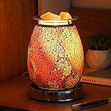 Makimoo Glass Electric Wax Melt Burners, Oil Burner, Wax Warmer, Fragrance Warmer, Night Light Oil Lamp for Home Decoration Multi-Color Deisgn