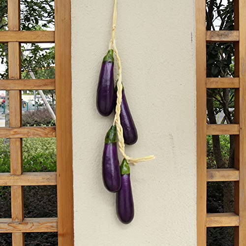 Ztexkee 2 Strings Simulation Artificial Lifelike Fake Vegetable Carrot Artificial Gourd Hanging Eggplant String Foam Vegetables For Home Kitchen Decor Photography Props #TOP1