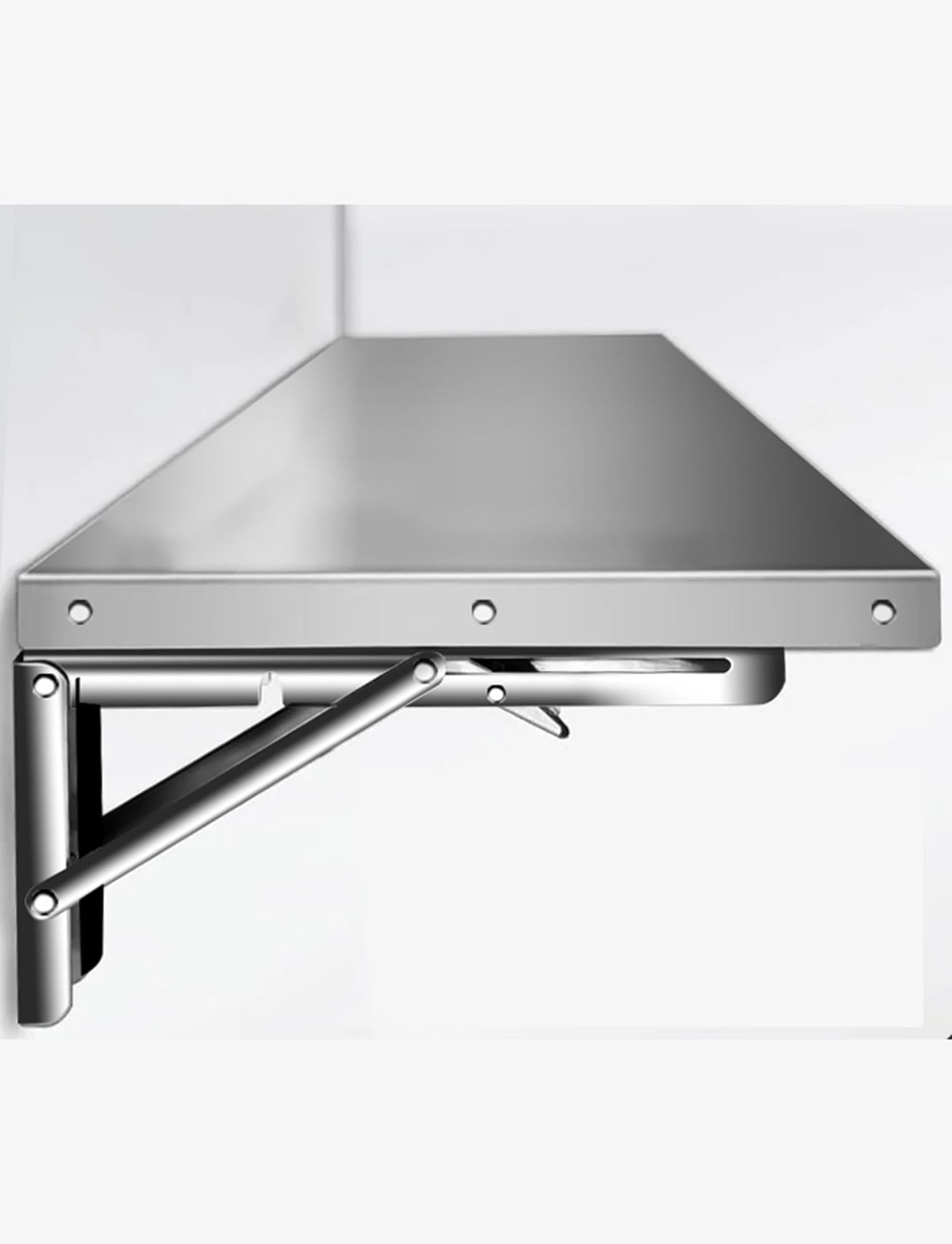 Étagère pliante en acier inoxydable robuste suspendue pour camions de restauration