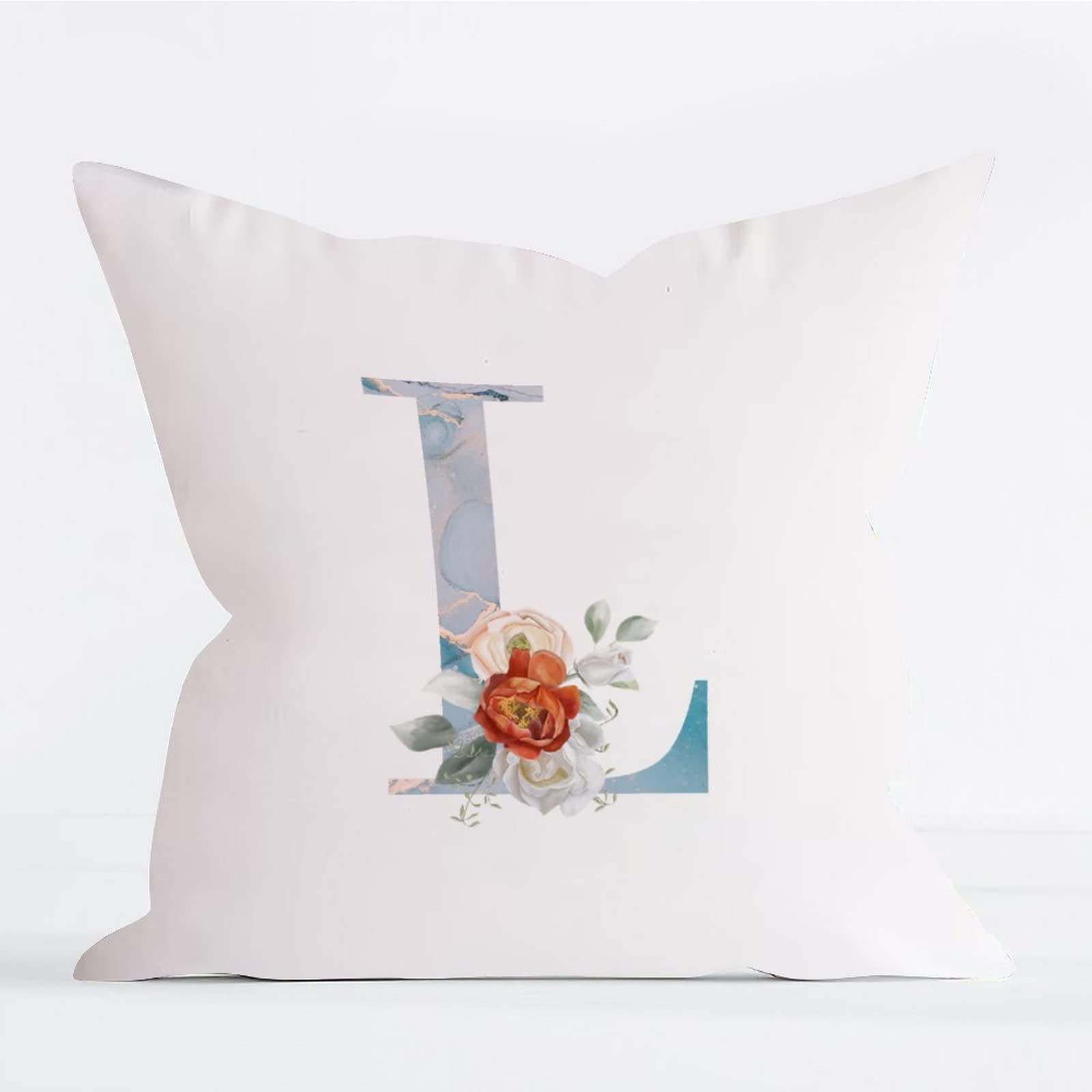 Monogramm Kissenbezug „A“ In Navy Blau | Samtiger Plüsch, 45x45 Cm | Dekorativ Für Sofa & Bett