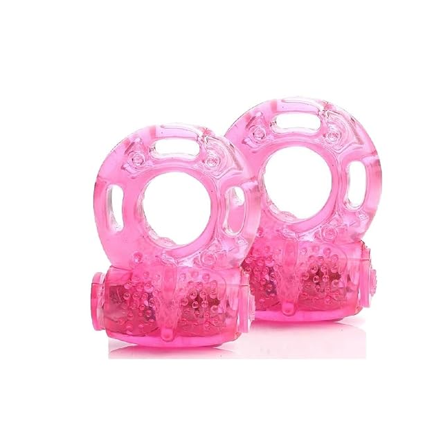 2 PCS Vibrating Penis Ring Cock Ring Vibrator Clitoral Stimulator Penis Erect Erection Enhance Sex Product Adult Erotic