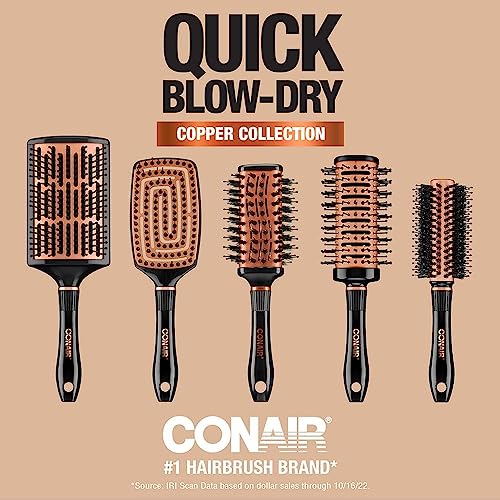 Conair Quick Blow-Dry Copper Collection, Flexi-Head Vent Brush, Hair Brush, 1 Count #TOP3