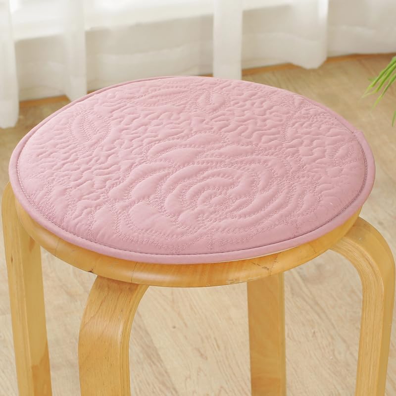 Coussin de tabouret de bar rond idéal pour le bureau et la salle à manger rose