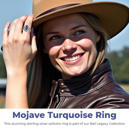 Purple Blue Turquoise Rings for Women 925 Sterling Silver Band Boho Western Turquoise Jewelry Promise Rings for Her Anniversary Birthday Gifts for Womens4