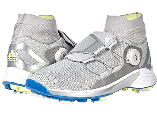 adidas Women's ZG21 Motion BOA Golf Shoes, Grey Two/Pulse Yellow/Focus Blue, 11