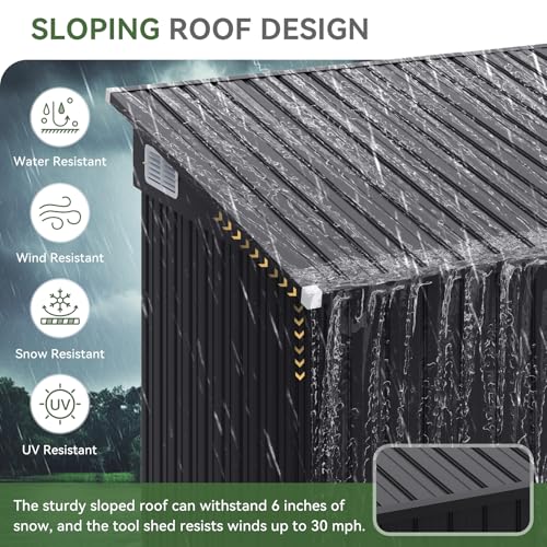 Aoxun 7.5'x4' Triple Door Shed