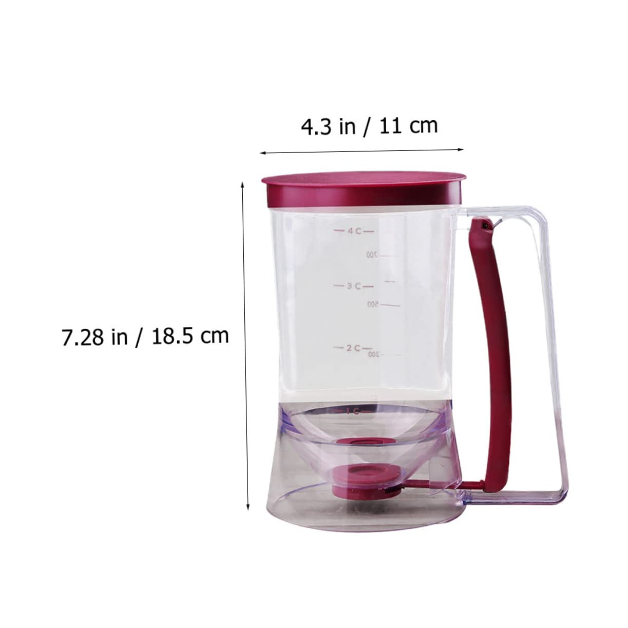 GRIRIW Handheld 900ml Funnel Baking Tool Grease Separator for Pastry Blending