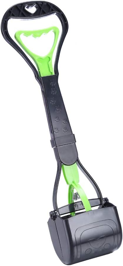 HEAPETBON 17.7" Dog Pooper Scooper Handle Jaw Poop Scoop Pet Waste Pick Up Tool for Grass Gravel for Kids Children