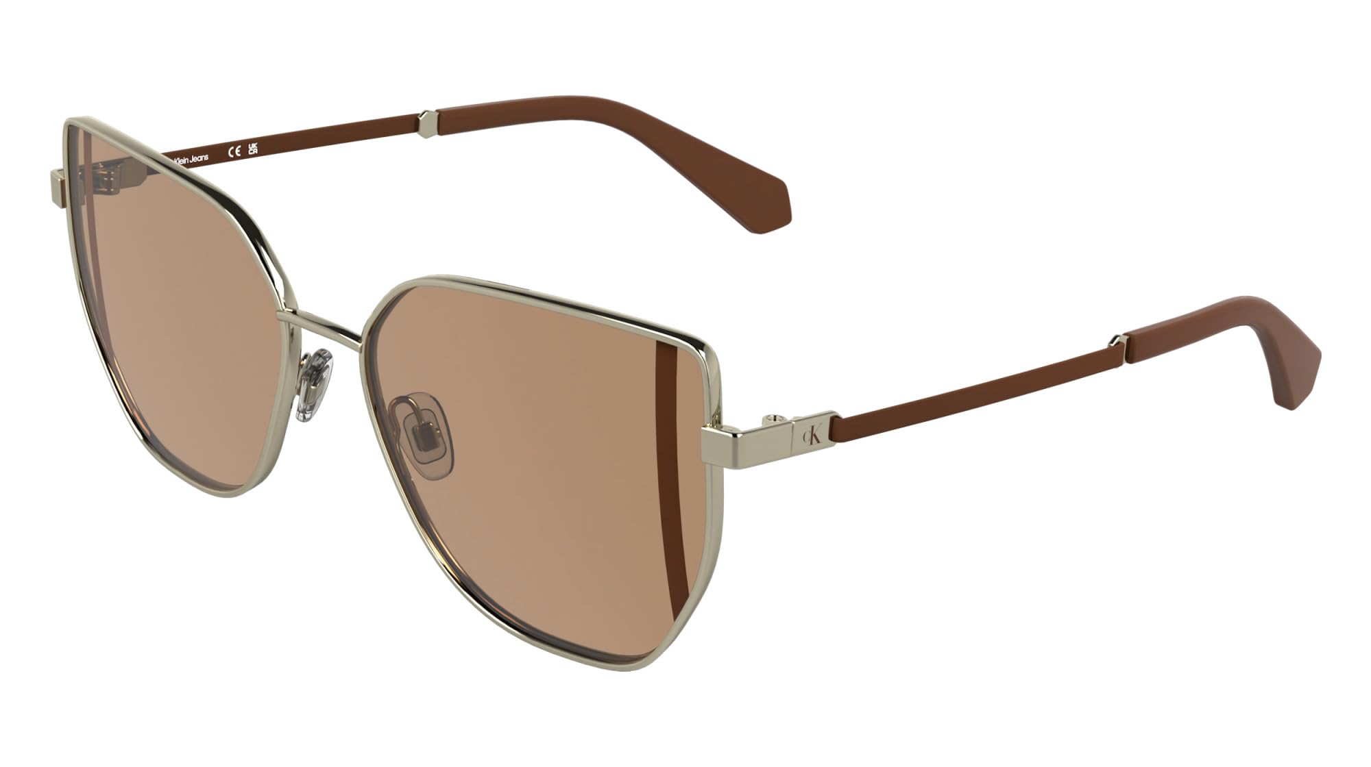 Calvin Klein Jeans Women's Sunglasses CKJ25209S - Light Gold with Solid Orange Lens