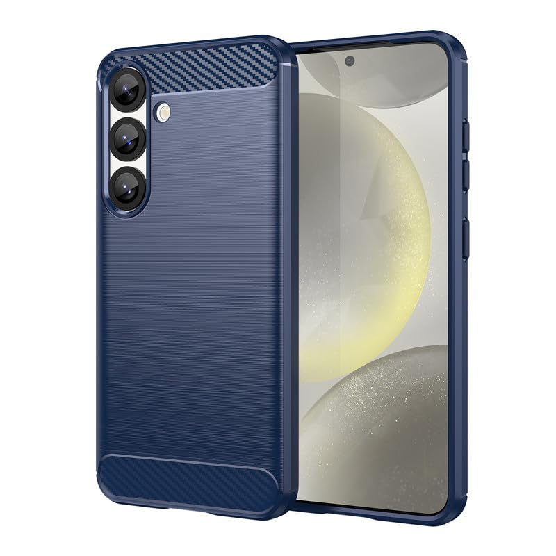 Image of Hybrid Carbon Fiber Back Case for Samsung Galaxy S25 (Blue)