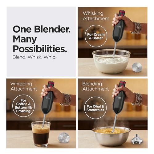 Image of Preethi Blend Pro 250W Compact Blender | Hot & Cold Blending, Rust-Free Steel Arm | For Buttermilk, Smoothies & Baby Food | Easy Operation, Easy to Clean