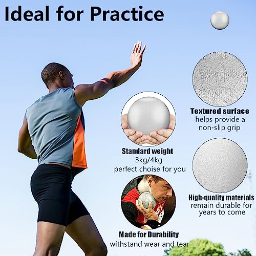 image for PLAYGOGYM 2 Pcs Shot Put, 6lb 8lb 11lb 13lb Iron Shot Put Ball for Sch