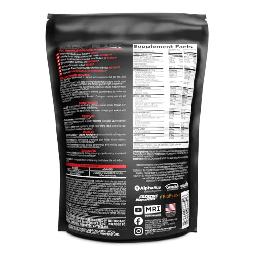 Image of MRI Black Powder Pre-Workout, Creatine & Beta-Alanine (Gun Powder, 30)
