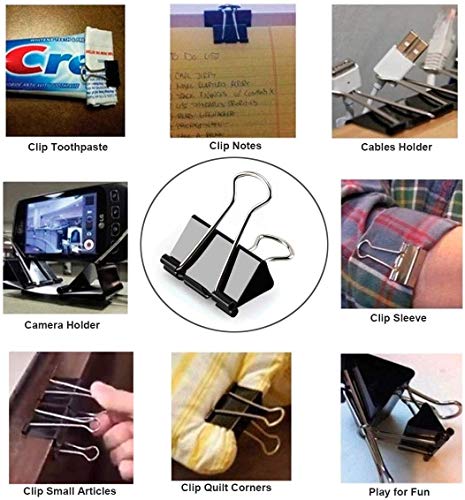 Xzyppci Extra Large Binder Clips 2 Inch Big Paper Clamps Clips for Office Supplies, 36 Pcs