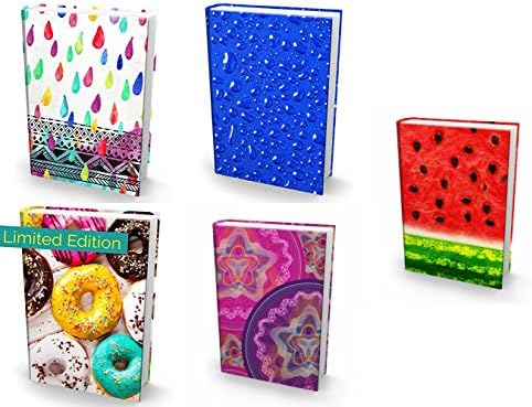 From the Original Home of Book Sox - 5 Nice Selections of Assorted Jumbo Prints Stretchable Book Covers. Including 1 LIMITED EDITIONS (Donuts)