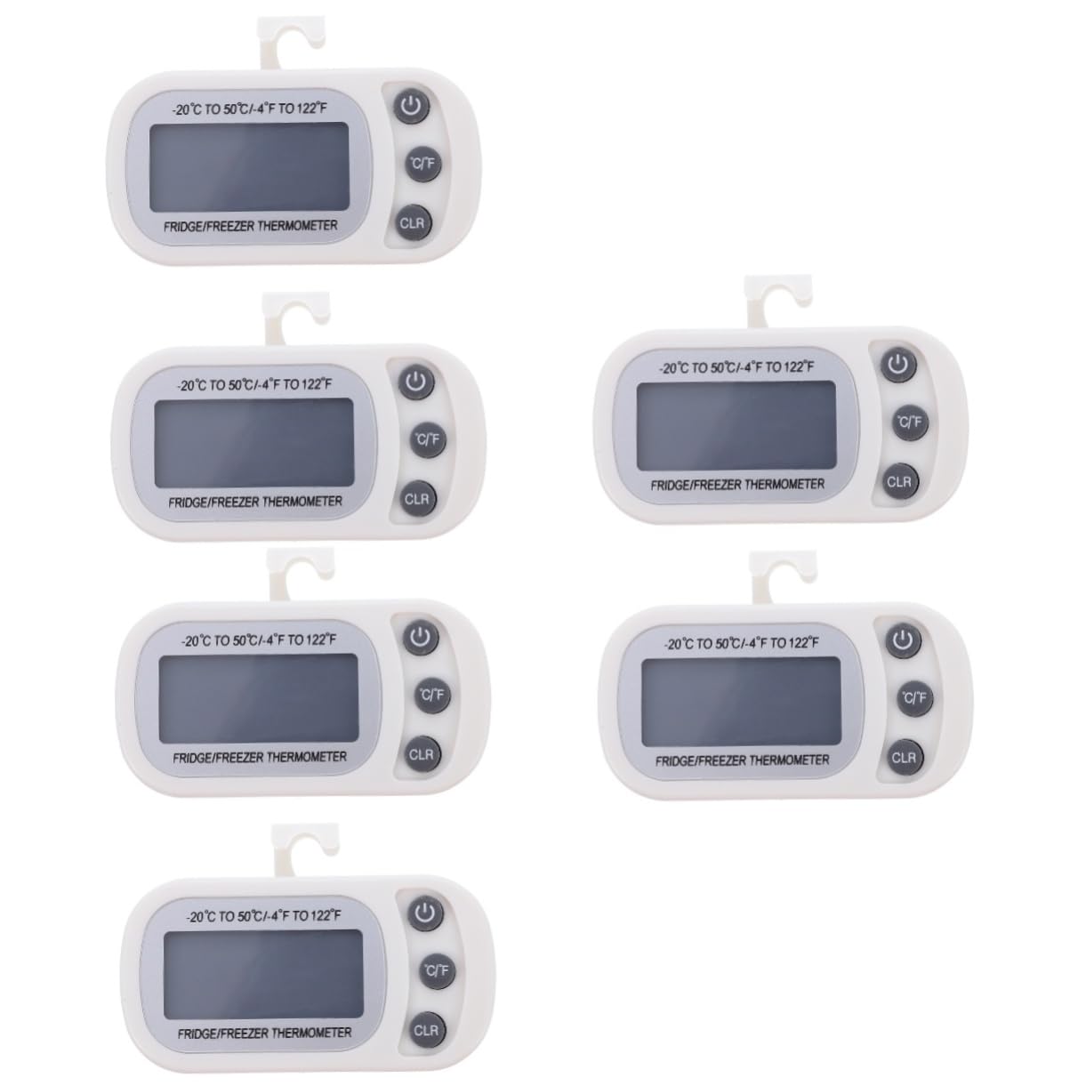 Alipis 6 Piezas Termómetro Para Refrigerador Congelador Inalámbrico Refrigerador Congelador Medidor De Temperatura Portátil Termómetro Para Digital Interior Abs