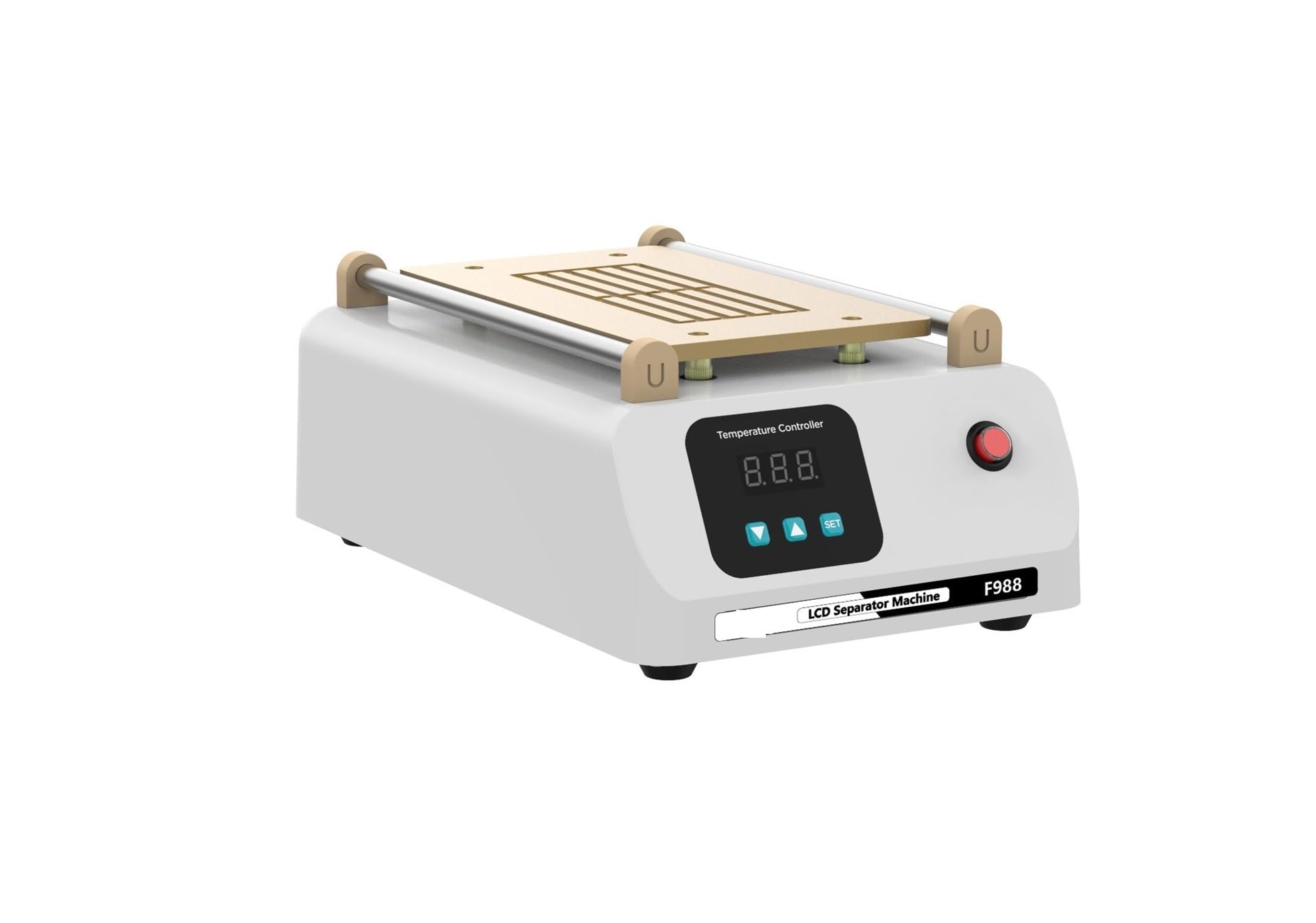 VChics Kit de Machine de séparateur d'écran LCD F988 8 Pouces for Pompe intégrée de réparation de Verre Avant de Tampon de téléphone(Set 4)
