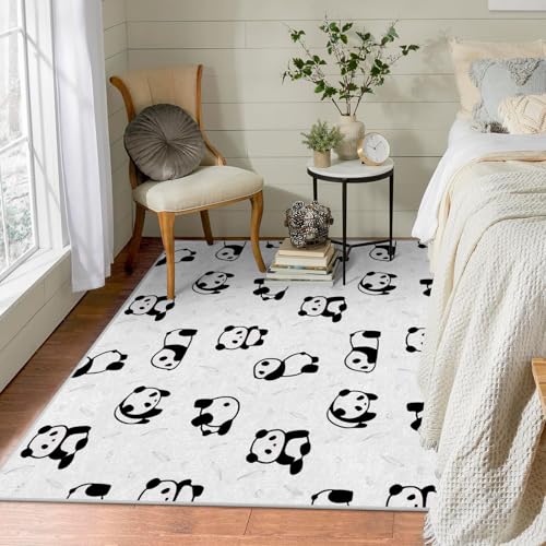Chambre Decoration Panda : grand tapis de salon doux et confortable