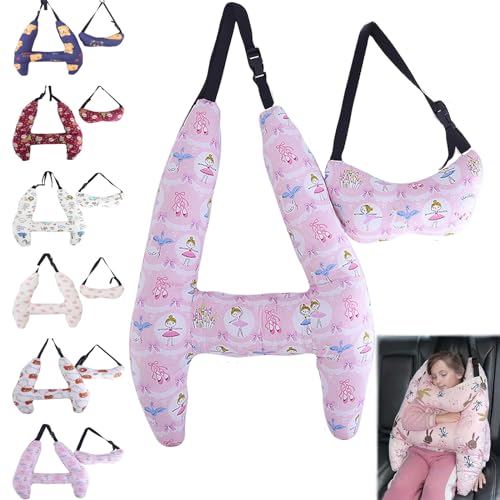 5Pack H-Shape Car Sleeping Head Support + Car Pillow - Ergonomic Design - Soft,Breathable - Adjustable Shoulder Straps -Suitable for Adults/Kids Car and Plane Travel (Style-6)