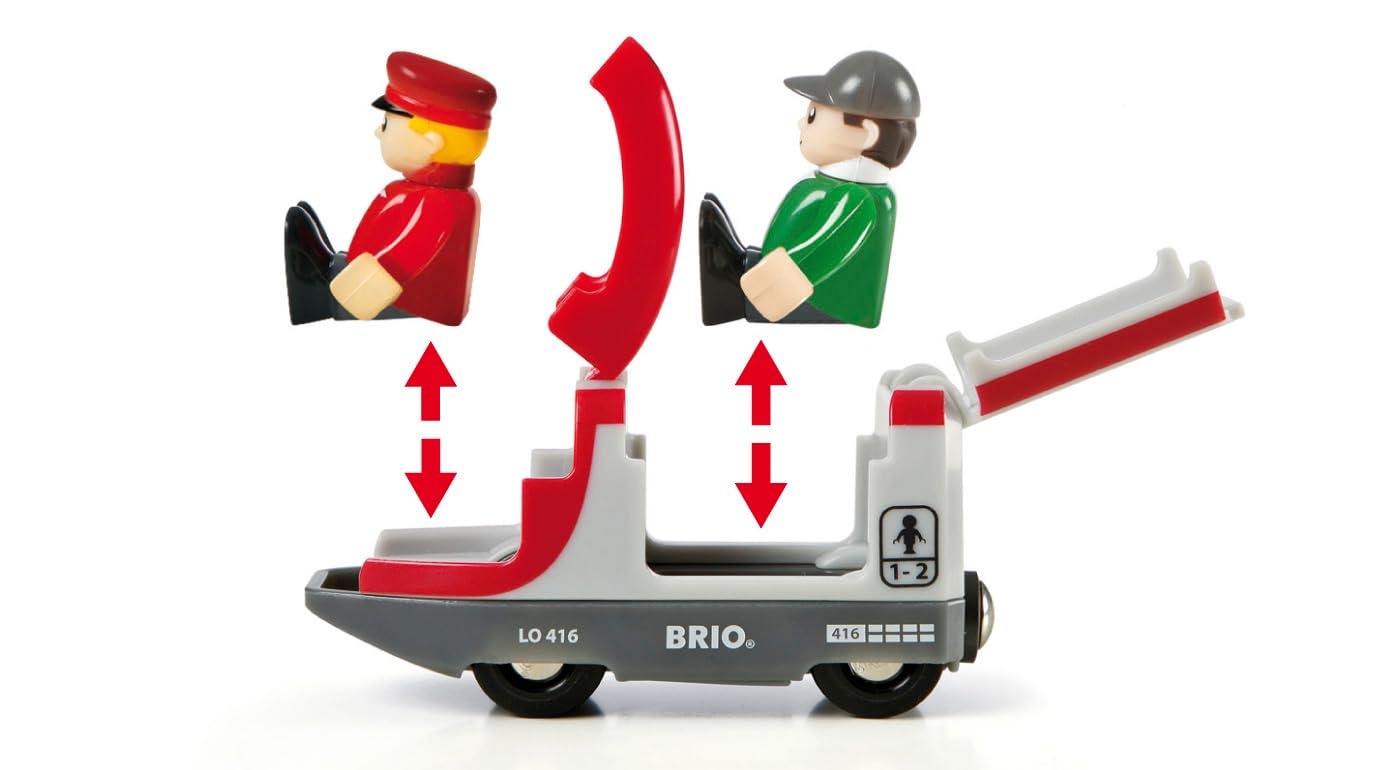 Brio World - 33512 - Circuit Plateforme Voyageurs - Coffret Complet de 42 pièces - Circuit de Train en Bois sur 2 Niveaux - Jouet Mixte à partir de 3 Ans