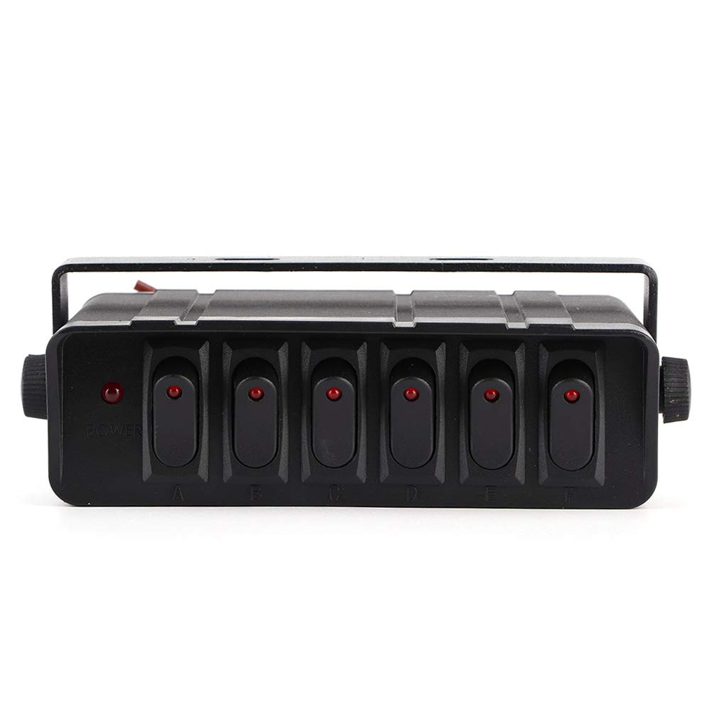 Accessorio per auto con interruttore a bilanciere per pannello a levetta universale a luce rossa 3P per auto,interruttore dell'auto