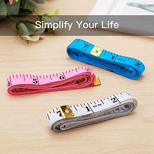 Image of Tape Measure for Body Double Scale Measurement Tape for Sewing, Body, Tailor Measuring Tape for Body Soft Tape Measure Double Scale Body Sewing Flexible Ruler for Weight Loss Body Measurement Sewing Tailor Craft Vinyl Ruler Centimeter Scale on Reverse 150 cm60 Inch