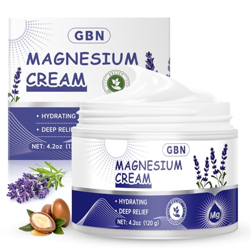 GBN Magnesium Cream for Sleep - Natural Relaxation Cream for Muscles & Joint - Hydrating Magnesium Lotion for Sleep, Fast-Absorbing & Non-Greasy, Safe for Kids (Lavender)