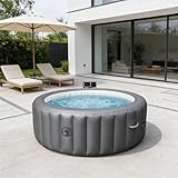 Aufblasbarer Whirlpool, tragbares Outdoor-Spa mit 180 AirJets & Smart Control, Thermo-Abdeckung für Hinterhof, Balkon & Camping, 182,9 x 71,1 cm