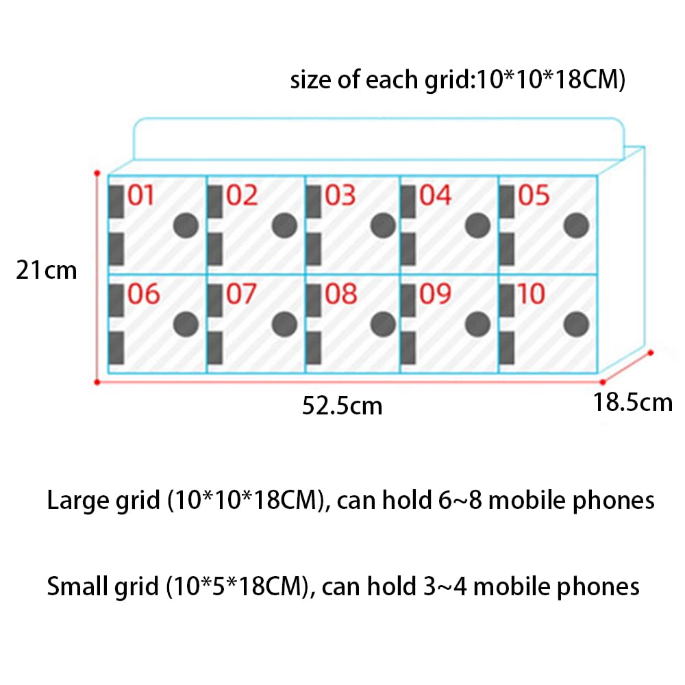 Casillero para teléfono móvil Caja de Almacenamiento para teléfono móvil Soporte acrílico para teléfono móvil Caja de Almacenamiento de Escritorio casillero para teléfono Celular en el a