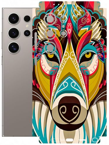 Image of AtOdds - Full Body Back Screen Guard Protector Film - Lamination Wrap Skin Sticker Compatible with Samsung Galaxy S24 Ultra | Scratchproof Matte Finish (Mighty Wolf)