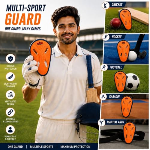 Image of SSS Octopus Abdominal Guard with Extra Soft Rubber Pad (Size & Colour Choice) (Kids, Orange)