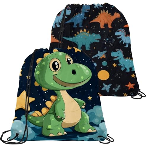 Sac à dos cordon imprimé dinosaure pour le sport la natation et les sorties en famille