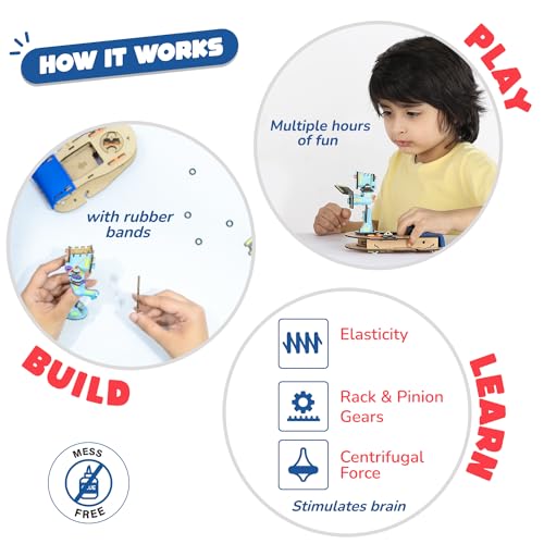 Smartivity 2in1 Fighting Robots Toy for Kids 6-12 Years Old I Build and Fight - 2 Action Characters I Birthday Gifts for Boys & Girls I DIY Science Toy for Kids 6,7,8,9,10,11,12 Years,Multicolor